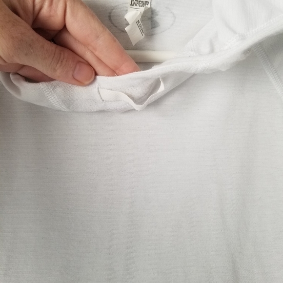 Women's Under Armour Heat Gear White Hooded Long Sleeve Top XS - Picture 9 of 10
